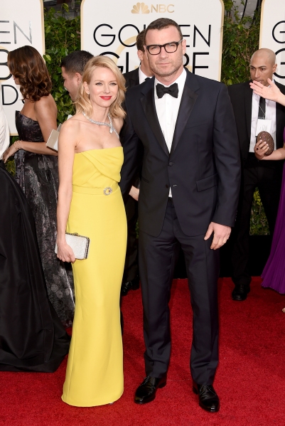 10.Naomi Watts, in Gucci, with Bulgari jewels and bag, and Liev Schreiber, in Prada